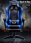 Computer Gaming Chair With Reclining Massage And Footrest Bluetooth Speaker Synthetic Leather Home Office Chair