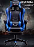 Computer Gaming Chair with Reclining Massage and Footrest with bluetooth speaker Home Office Chair