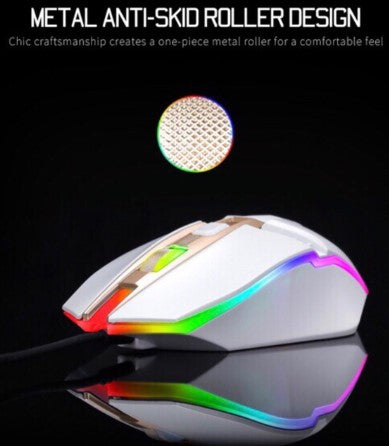 V8 E Sports Gaming Mouse 3200 DPI USB Wired Optical LED High Precision Ergonomic Design for Gamers